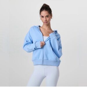 Vuori Restore Full Zip Hoodie Organic Cotton Spring Blue
Size M NWT